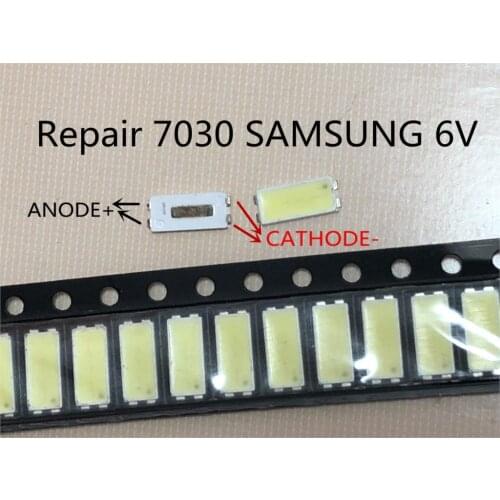 FOR repair Samsung tcl LCD TV LED backlight Article lamp SMD LEDs 7030 6V Cold white light 2000pcs/lot emitting diode