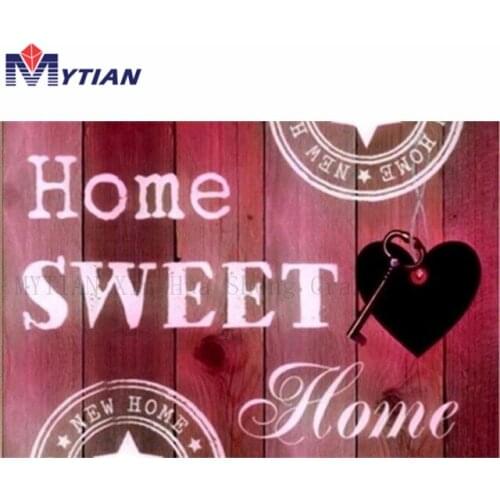 Home Sweet Home,House Warming Gift,Diamond Painting Full Square Round Drill 5d DIY Diamond Embroidery Cross Stitch Mosaic Decors