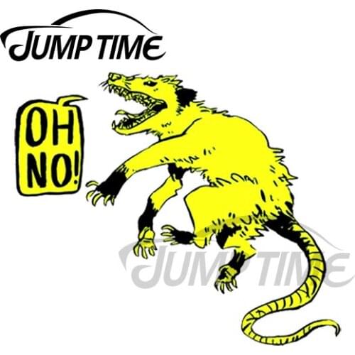 JumpTime 13 x 6.8cm For Oh No! Lime Opossum Car Stickers Windows Fine Decal Waterproof Vinyl Material Sticker Decoration