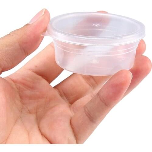 Slime Storage Container Reusable Plastic Storage Jars with Lids for Glue/Water/Cosmetic/Plasticine, 24 pcs