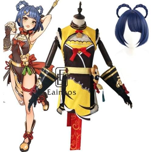 Game Genshin Impact Xiangling Cosplay Costume Anime Dress Halloween Party Women Outfit Uniform Costumes