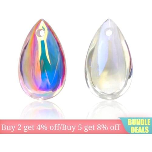 Best quality 8x14mm smooth crystal drop beads shiny ab glass drop beads jewelry beads for DIY bracelet necklace making 28pcs/lot