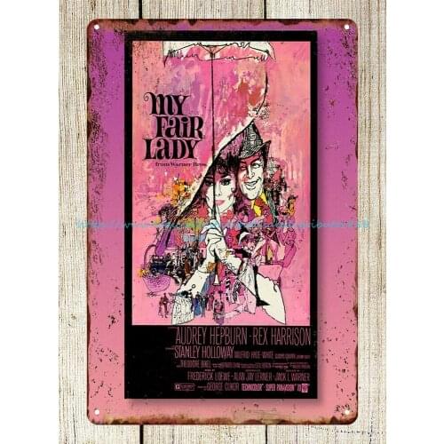 Metal bakery sign 1964 My Fair Lady Audrey Hepburn Rex Harrison metal tin sign