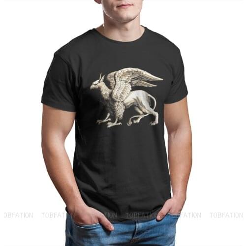 GRIFFIN Eagle Lion Medieval Bird Gryphon Print Cotton Fashion T Shirts Roman Mythology Janus Men Casual Streetwear