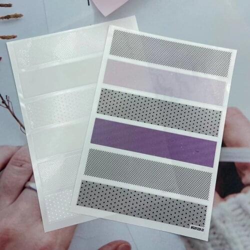 DIY 3d Back Adhesive Glue Nail Stickers Embossment Mesh Stickers Dry Nail Decals Nail Art Nail Accessories for Girls Women Gifts