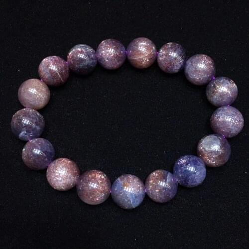 Natural Red Blood Dichroite Iolite Bloodshotiolite Bracelet 12.1mm Star Light Women Men Crystal Beads Certificate AAAAAA