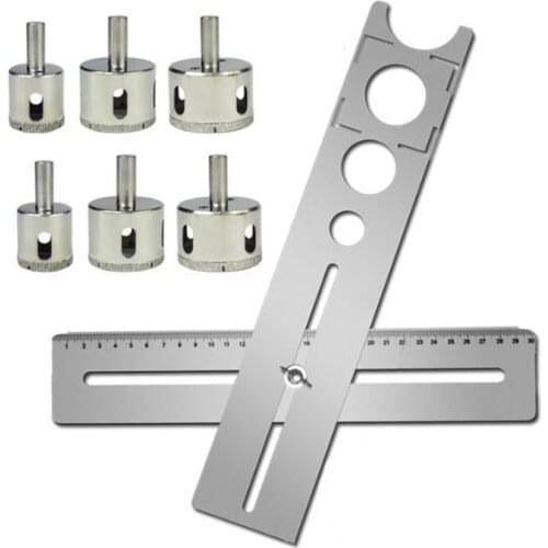 New Adjustable Tile Locator To Wall Marking Position Ruler Ceramic Hole Cutter Tile Drill Marble Opener Construction Tool