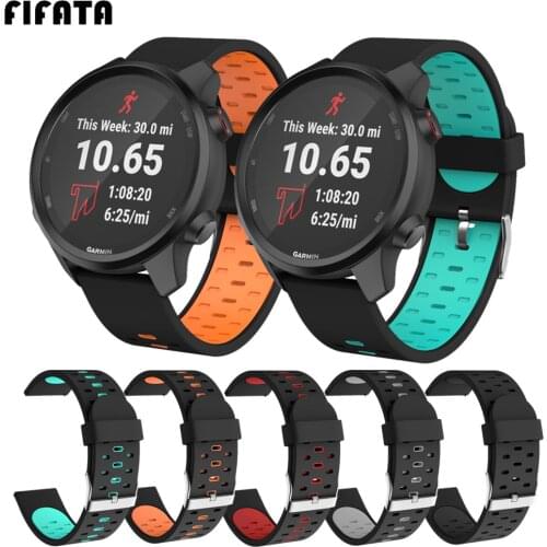 FIFATA Replacement Silicone Watchband For Garmin Forerunner 245 245M 645 Venu Vivoactive 3 Smart Watch Band Bracelet Wrist Strap