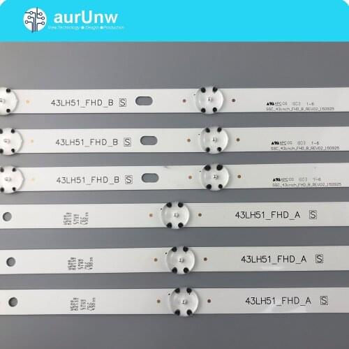 Led strip for WOOREE 43inch UHD Array 43LH5100 LC430DUY (SH)(A3) 43LJ594V 43UJ651V 43LH51_FHD_A type HC430DUN-SLVX1-511X
