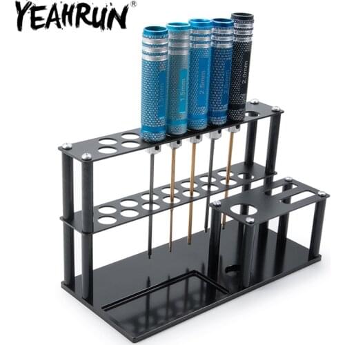 YEAHRUN Screwdriver Shelf Stand Holder Wrench Storage Rack Shelves Maintenance Tool Base RC Model Car Tool Kit