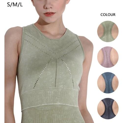 Next Skin Yoga Vest Running Fitness Sport Underwear Shockproof Gathering Seamless Washable Clothes Women Fitness Vest GymTop