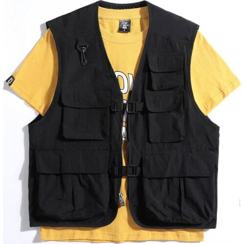 Pockets Vest Brand Military Function Tactical Waistcoat Men Women Teeanger Sleeveless Jackets Outdoor Advertising