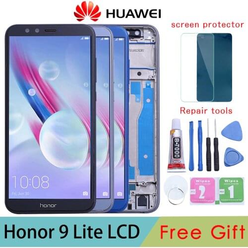 With Frame For Honor 9 Youth Edition Full LCD DIsplay + Touch Screen Digitizer Assembly For Huawei Honor 9 Lite LCD + Frame