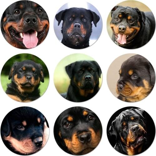 58mm Rottweiler Dog Icons Pins Badge Decoration Brooches Metal Badges For Backpack Decoration