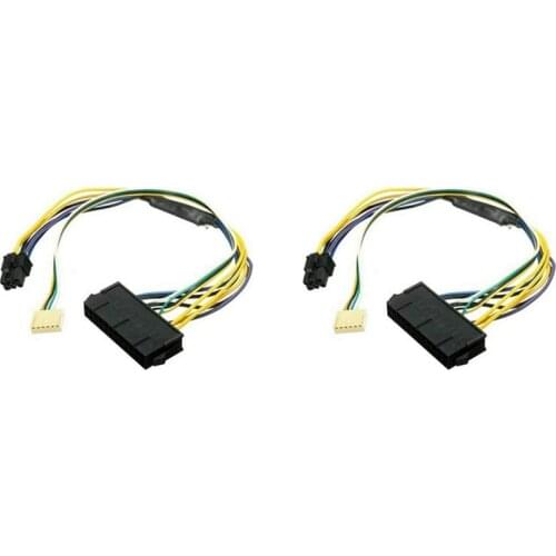 12 Inch ATX Main 24-Pin to 6-Pin PSU Power Adapter Cable 18AWG Replacement for HP Z240/for HP EliteDesk 80