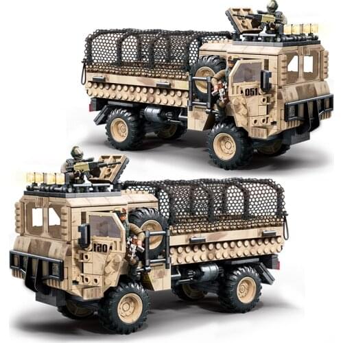 2020 World War 2 WW2 Army Military Soldier City Police SWAT Heavy Tactical Carrier Model Building Blocks Bricks Kids Toys