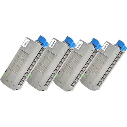4X Compatible OKI C532 C542 MC563 Toner Cartridge 46490605 46490606 46490607 46490608 for Okidata C532dn C542dn MC573 MC573dn