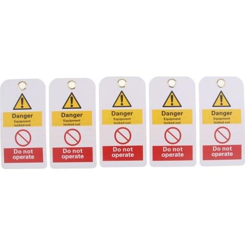 5pcs Security Key Lockout Tagout Tag Security Name Marking Note