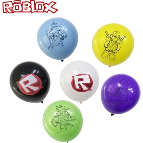 6pcs/set New roblox game peripheral latex round balloon party decoration accessories childrens toy Christmas birthday boy gift