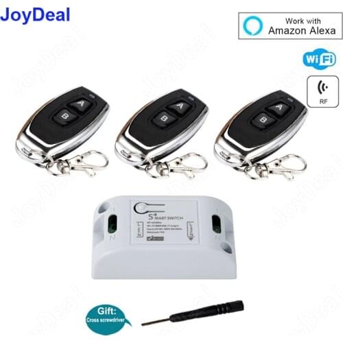 RF WiFi Wireless Smart Switch Interruptor 433 MHz 1CH Receiver Intelligent DIY Wireless Remote Control For Smart Home 10A 2200W