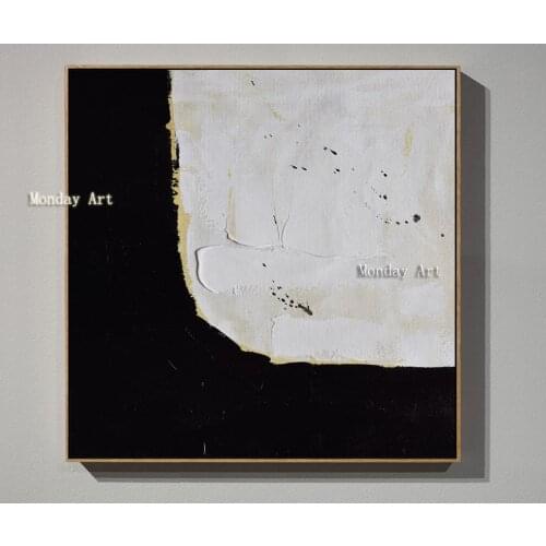 Large wall art handmade Abstract Painting Contemporary Art Black and white oil painting on Canvas art Large canvas oil painting