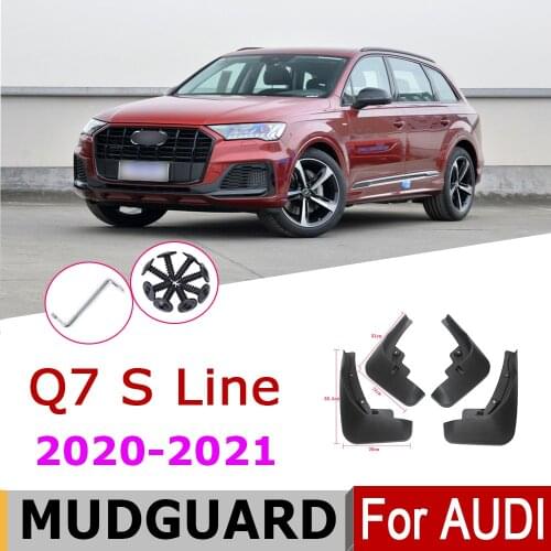 Car Mudflap Fender For Audi Q7 S Line 2020 Audi Q7 2021 Over Fender Mud Flaps Guard Splash Flap Mudguard Accessories