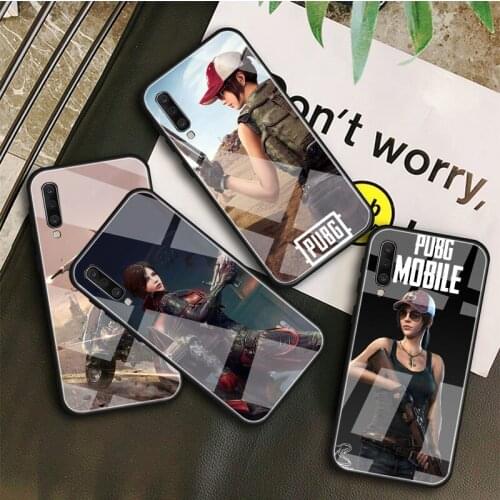 PUBG Tempered Glass Case For Samsung Galaxy A10S A20S A20E A30S A40 A50S A60 A70 A80 A90 A6 A7 A8 Shell