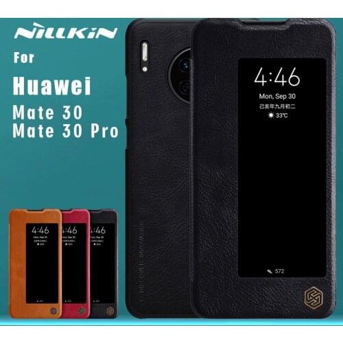 For Huawei Mate 30 30 Pro Case NILLKIN Flip Leather Case with Smart windows Back Cover for Huawei Mate 30 30 Pro Phone Case
