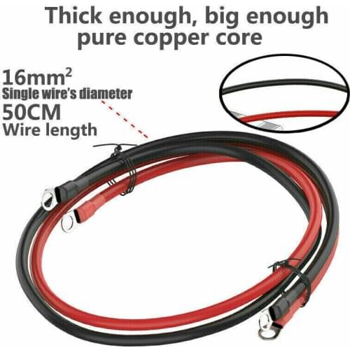 5AWG Power Cable Black & Red Wire For FLAMEZUM Power Inverter Pure Sine Wave New