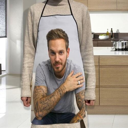 M Pokora Apron Grill Kitchen Chef Apron Professional for BBQ, Baking, Cooking for Men Women 68X95cm