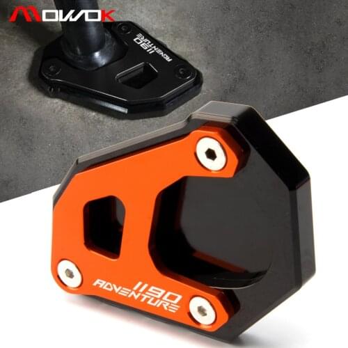 Motorcycle CNC Kickstand Side Stand Extension Plate Pad For KTM 1290 1190 1050 Adventure All Years