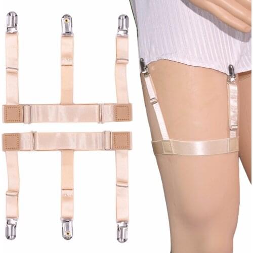 Men Shirt Stays Holder Gentleman Leg Suspenders Mens Shirt Braces Elastic Uniform Business Tirantes Hombre Brance For Shirts