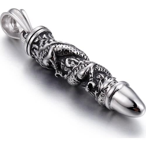 Mens Domineering Personality Trend Mens Contemporary Steel Titanium Pendant