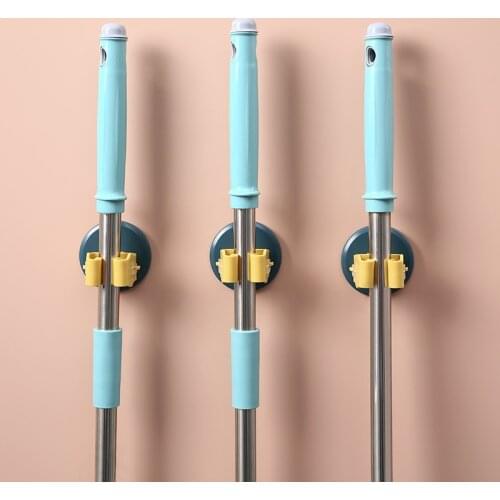 Wall Hanging Mop Hook Coat Rack Powerful Sticky No punching Storage Broom Stick Holder Household Bathroom Accessories