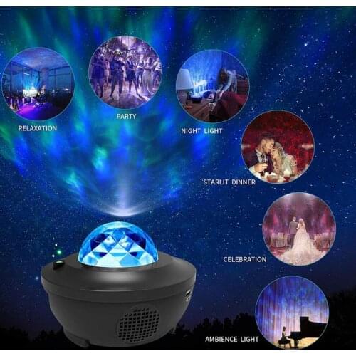 LED Star Galaxy Projector Bluetooth-compatible Night Light Room Decoration Starry Sky Porjectors Luminaria Bedroom Lamp Gifts