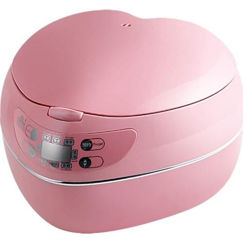 1.8L Heart-shaped Rice Cooker Smart Mini Rice Cooker Household Smart Appointment Kitchen Cooker 1-3 People Use