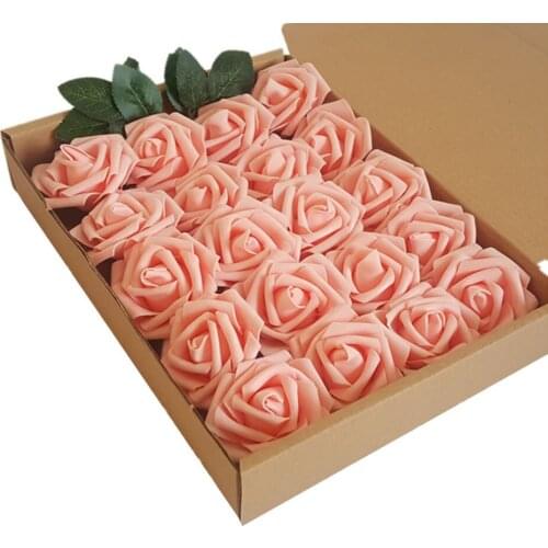 DIY Handmade Rose Bride Flower Bouquets Foam Wedding Valentines Day Decoration Artificial Flowers