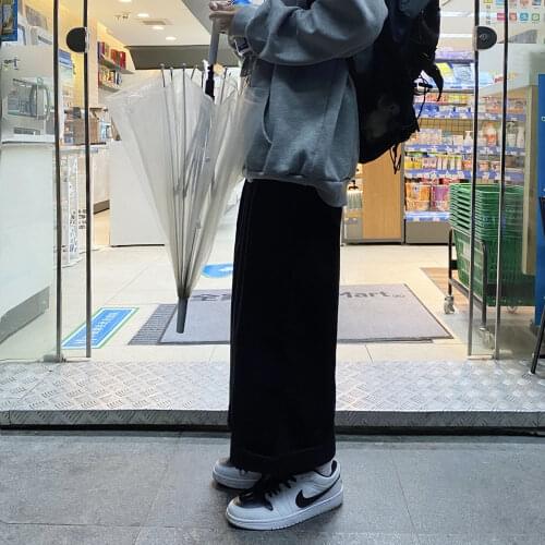 2021 Mens New Loose Drawstring Haren Pants Cargo Baggy Casual Pants Streetwear Fashion Trend Trousers Black/pink Sweatpants