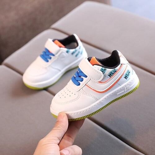 Spring boys sneakers kids shoes girls travel outdoor basket sports shoes childrens breathable leather running shoes soft flat