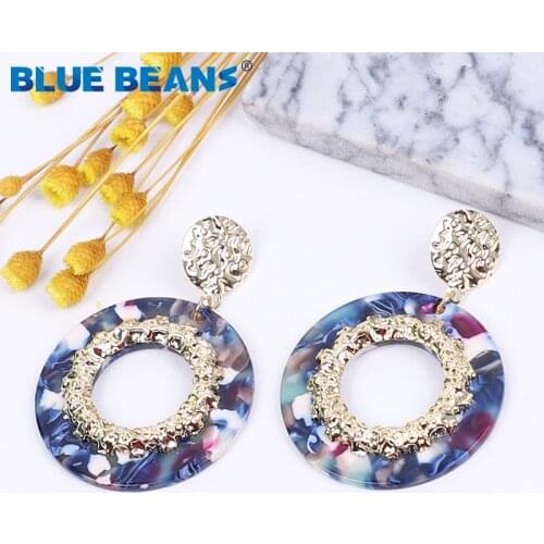 2020 Acrylic Earrings Fashion Jewelry Drop Earrings For Women Big dangle Earrings Boho Wedding Party Kpop Earings summer circle
