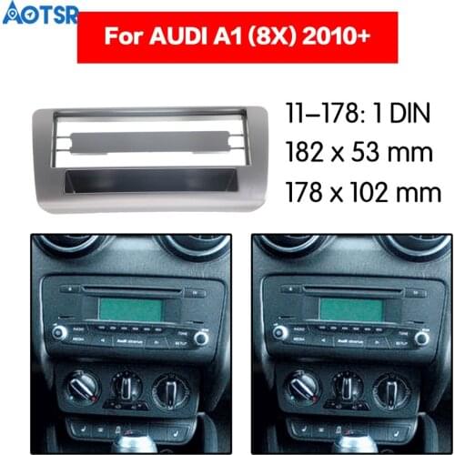 1 din Car Radio Fascia frame For AUDI A1 (8X) 2010+ trim Dash Facia Panel Stereo Audio Bezel dash Mount CD DVD Surrounded Frame