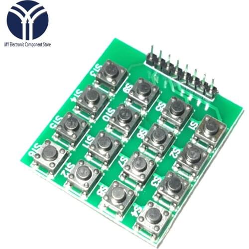 1PCS 8pin 4*4 4x4 Matrix 16 Keypad Keyboard Breadboard Module 16 Button Mcu for arduino Diy Starter Kit