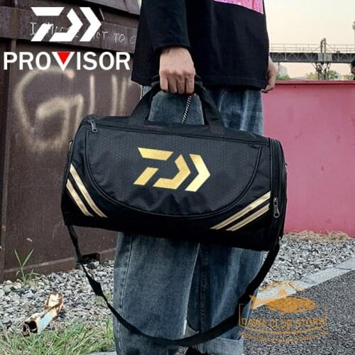 2020 DAWA Fishing Lures Gear Storage Bag Fishing Bag Multifunctional Fitness Outdoor Fishing Backpack Travel Single Shoulder Bag