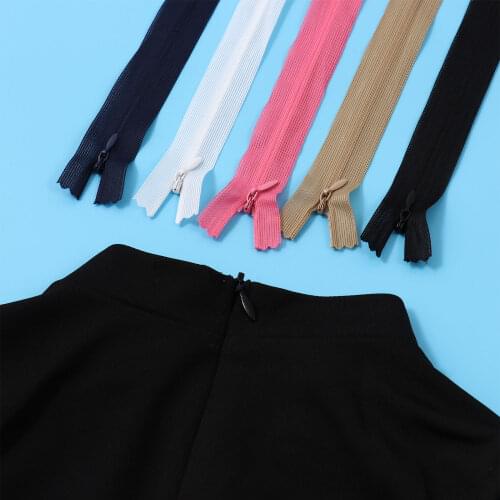 25Pcs Sewing Nylon Cloth Zippers Repair Zip Fasteners Kit DIY Pillow Home Textiles Zipper Puller Invisible Zippers for Clothing