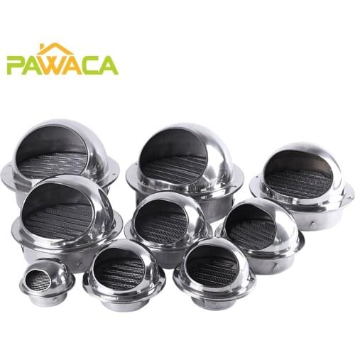 60-120mm Stainless Steel Wall Ceiling Air Vent Ducting Ventilation Exhaust Grille Cover Waterproof Outlet Heating Cooling Vents
