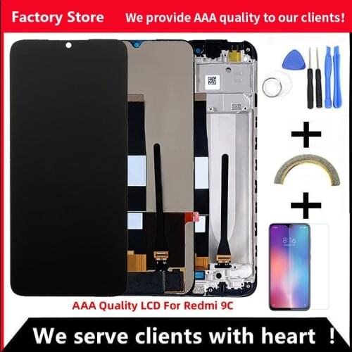 AAA Quality IPS LCD+Frame For Xiaomi Redmi 9C LCD Display Screen Replacement For Redmi 9C Screen Display Digiziter Assembly