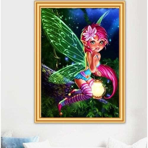 5D Diy Diamond Painting Butterfly Elf Cross Stitch Custom Photo Diamond Embroidery full Square Round Drill RhinestonesZP-2504