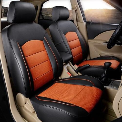 AUSFTORER Seats Cover Car for Suzuki Jimny Automotive Genuine Leather Seat Covers Set Cushion Front & Rear Protector Accessories