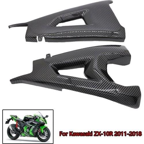 For Kawasaki Ninja ZX10R ZX-10R 2011-2018 Motorcycle ABS Plastic Carbon Fiber Swing Arm Cover Swing Arm Protector