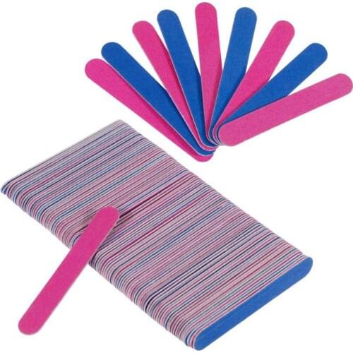 Hot Double Side Emery Disposable Nail Files Buffers Polisher Manicure Pedicure Tools